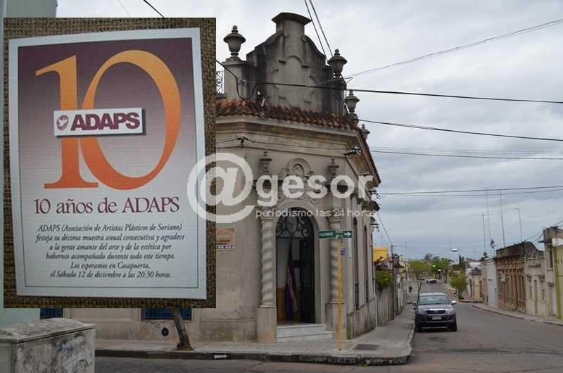 ADAPS realizará su 10ma.muestra anual con una exposición colectiva en Casapuerta.