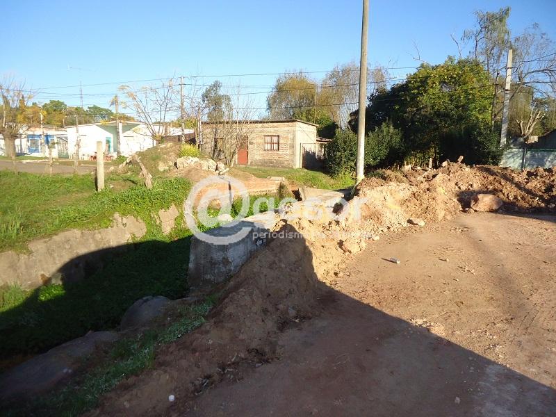 En esta semana se estará retomando la obra de colocación del puente en calle Ituzaingó y “cañada de los Hornos”.