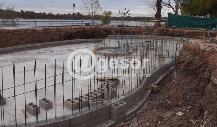 Avanza la construcción de la segunda piscina del Club de Remeros Mercedes.