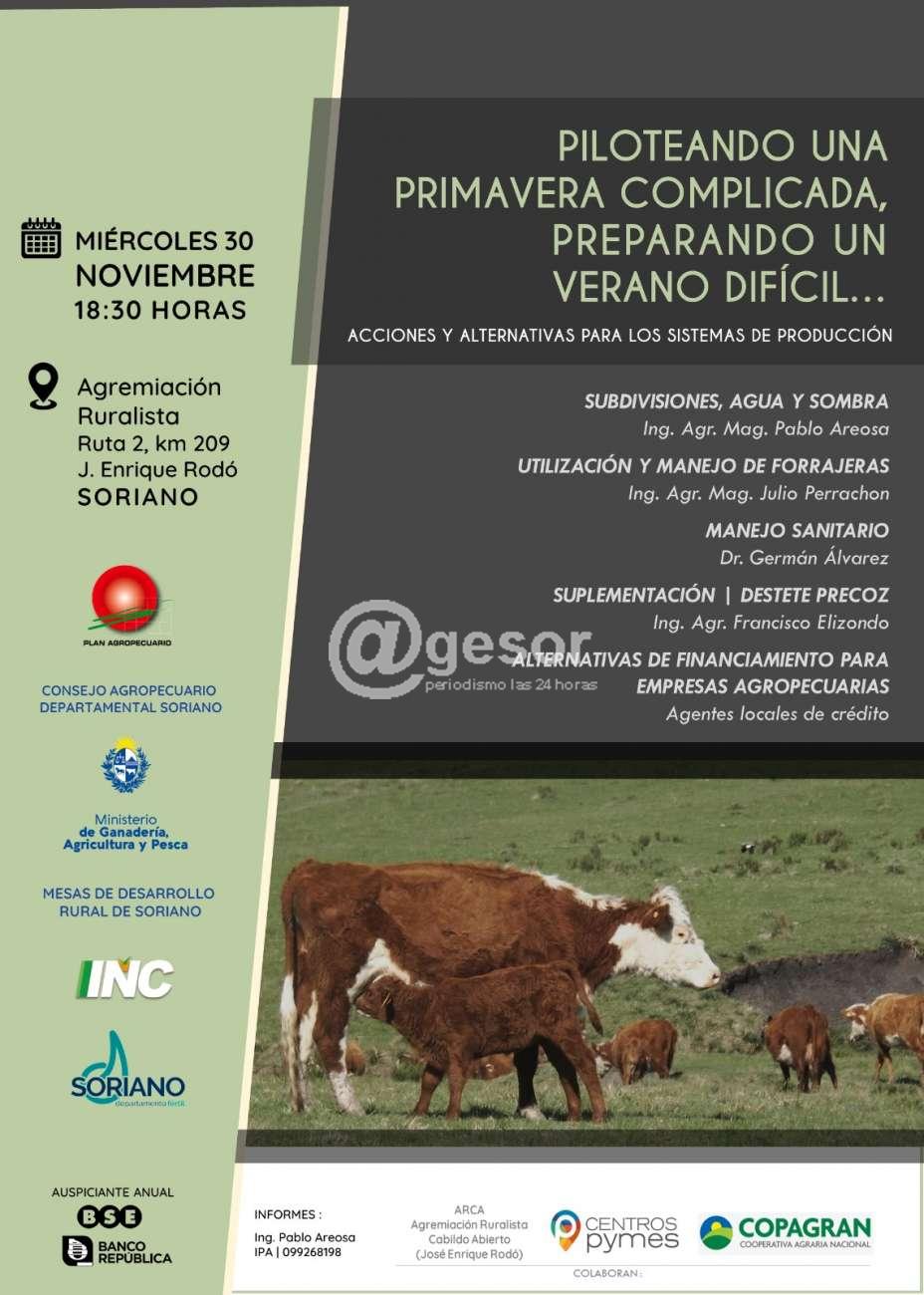 Serán los temas que abordará Mesa de Desarrollo Rural  unificada Soriano – Cardona, que se reunirá el miércoles 30 de noviembre en José Enrique Rodó.