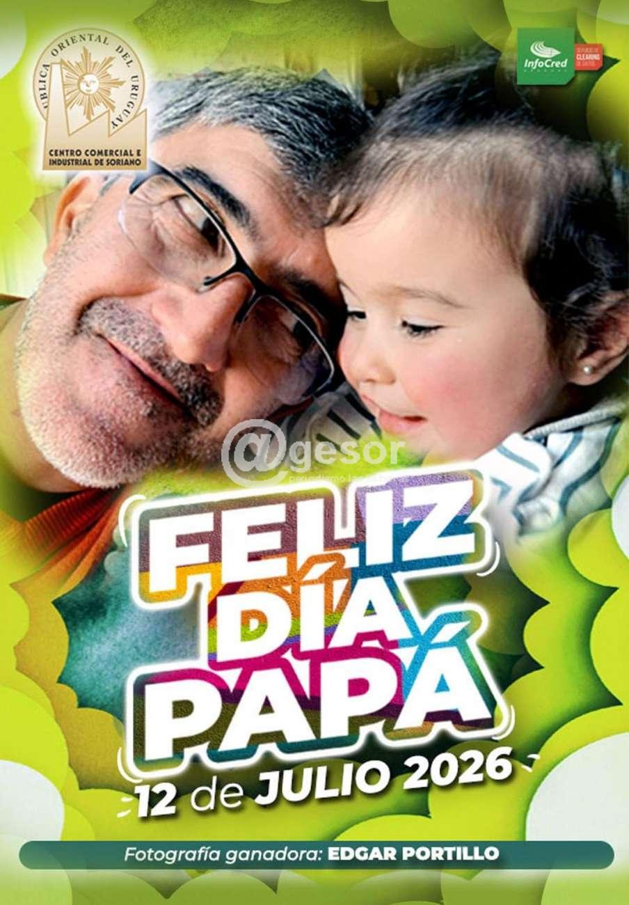 El jurado del concurso del Día del Padre eligió como fotografía ganadora la presentada por Edgar Portillo junto a su hijo, que será la imagen oficial del afiche conmemorativo.